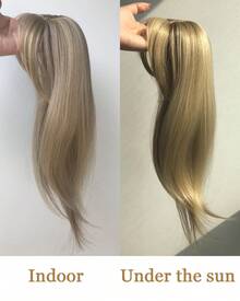 Megito Clip In Bangs, 360° Cover Bangs Hair Clip 16 Inch Brown Fake Bangs Hair Clip In Hair Extensions, Clip On Bangs For Women Clip In Hairpieces For Daily Wear - Natural Beige Balayge - 查看 6