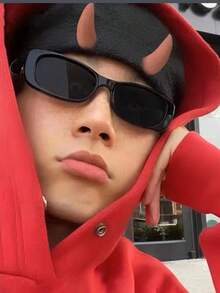 6 件套男女通用 PC 糖果色 Y2K 彩色椭圆形眼镜，时尚配饰，适合日常外出和旅行 - 彩色 - 查看 4