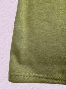 Short casual y deportivo para hombre, talle de cintura natural con cordón y ajuste de pierna suelto, bolsillos funcionales con cierre para mayor seguridad, tela de poliéster y elastano, apto para temporadas de primavera y verano, muy fresco y cómodo, ideal para hacer deporte o el uso casual. - Verde - Ver 4