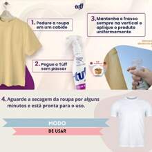 Tuff Sem Passar Desamassa Fácil Tuff Start 60ml Neutraliza Odores Revitaliza e perfuma