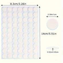 70/140/210pcs Transparent Acrylic Double-Sided Adhesive Tape/Removable Adhesive Dot Pad, Round Double-Sided Sticker