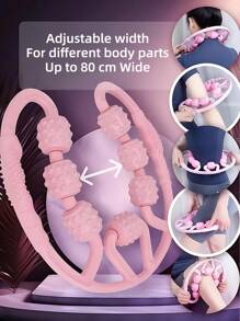 Rullo massaggiante anticellulite, rullo dimagrante per gambe, dispositivo per l'allenamento yoga a forma di U per il rilassamento muscolare (7 rulli)