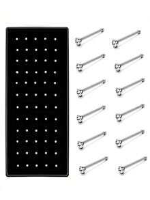 60 件套简约优雅直鼻钉，适合日常休闲佩戴