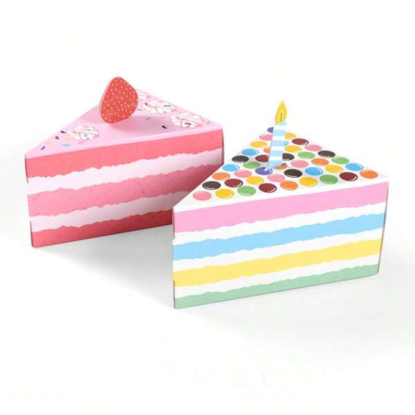1pc Birthday Party Creative Gift Box, In Stock, Cute Pink Candy Box For Dessert Table