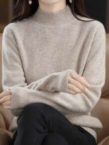 Autumn/Winter New Versatile Pullover Knit Sweater For Women
