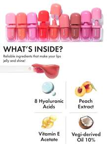 AMUSE Amuse JEL-FIT TINT 01 BOKSOONGA JELLY, Hydration And Plumping, Lightweight, 12-Hour Lasting, Jelly-Like Texture, Moisturizing Lip Stain, Vegan In Handy Size For Travel, K-Beauty, Korean Makeup, 3.8g/0.13oz