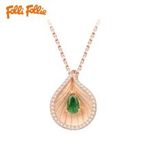 Folli Follie Necklace For Women Jewelry Gift For Women 925 Sterling Silver Cubic Zirconia Waterdrop Gamstone Pendant Necklace For Women For Gift