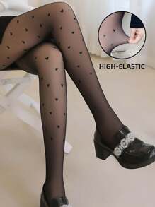 1pc 80g/220g Women's Spring And Autumn Silk Stockings, Black Sexy Transparent Long Socks, Autumn And Winter Thick Plush Warm Leggings And Pantyhose, Winter Work And Business Tight Pants (Suitable For 10-25 ° C)