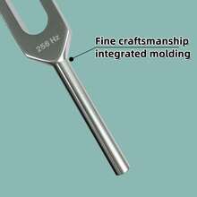 1 个音叉，标准 A，512Hz/256Hz，物理实验工具，声学教学音叉，432Hz 共振，声音治疗仪器，缓解压力，放松，消磁，正念冥想设备 - 銀色 - 查看 6