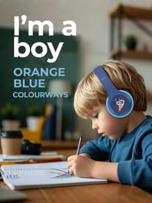 havit Słuchawki dla dzieci z portem udostępniania, bezprzewodowe słuchawki dla dzieci, poziom głośności chroniący słuch 85 dB, przyjazne dla skóry słuchawki nauszne z wbudowanym mikrofonem do iPada/tabletu/samolotu, niebieskie, czas odtwarzania 18 godzin