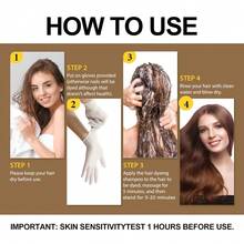 Natural Hair Dye 3 IN 1, Gray Hair Coverage, Color Shampoo For Women & Men, Vegan Ammonia Free (Light Brown) - Brown - View 6
