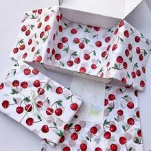 10/50/100张红色甜樱桃图案薄纸，适用于DIY手工艺品、派对礼品包装、花束包装、鞋子和服装包装、生日礼物等。非常适合节日和婚礼等各种场合的装饰。 - 紅色車厘子 - 查看 1