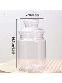 1 bucată borcan de biscuiți din plastic transparent, borcan de bomboane din sticlă (eticheta cu model de pe suprafața borcanului este doar pentru afișare, produsul real nu are model)., Depozitare în bucătărie, Depozitare alimente, Decorare cameră, Potrivit pentru bucătărie, Restaurant, Petrecere, Camping, Adunări, Cadou pentru prieteni, Cadou pentru familie