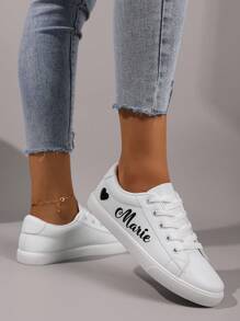 Customized Heart Print Sneakers, Glitter Personalized Name, Birthday Gift, Anniversary Gift, Classmate Gift, Family Gift, Bridesmaid Gift, Bride Gift, Holiday Gift, Couple Casual Shoes