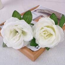 1 Stück elegante weiße/rote/rosa Rosen, 9 Rosen mit Saugnäpfen, 12 Bändchen und 2 Bänder 62.99-Inch lang, geeignet für Hochzeitautos - Blumen Türgriff Quasten Bänder, Braut-Auto Dekoration, romantisches Auto Zubehör, Hochzeitsaccessoires, Hochzeitsauto Deko, Festdekoration, multifunktionale hängende Kunstblumen Wand