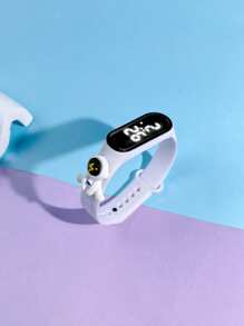 Nuovo orologio elettronico per bambini e adolescenti con display digitale LED touch screen, design carino con astronauta, coniglietto astronauta, adatto per scuola elementare e media, facile da indossare, di moda e versatile, regalo ideale per vacanze e festività