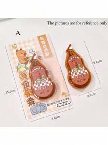 1pc Women's Brown Creative Card Holder Sticker Suitable For DIY Planner, Creative Gift, Practical School Supplies,Back To School
