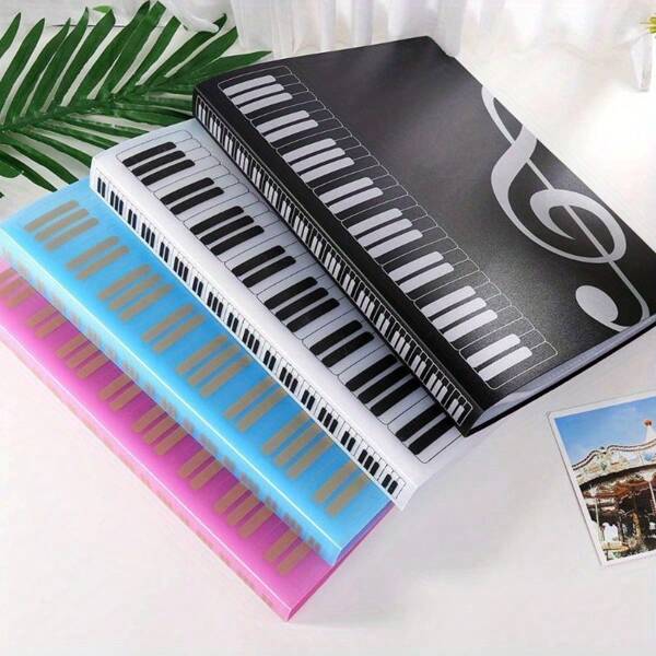 40 Pockets, Positive And Reverse Can Hold 80 Pages, Guitar Notation Book Clip A4 Data Music Notation File Clip Five Line Notation Clip Piano Notation Clip Insert Clip