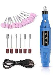 专业电动指甲钻机指甲锉美甲套装低噪音凝胶艺术去除剂修脚工具上釉抛光机抛光研磨机多种电动指甲钻头多功能美甲设备,可达到沙龙品质效果 - 彩色 - 查看 14