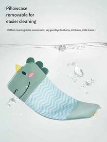 1 件婴儿荞麦枕，新生儿枕头，卡通防扁头枕，柔软透气幼儿午睡枕，育儿配件 - 小恐龍 - 查看 10