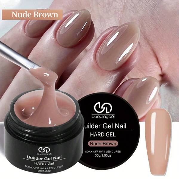 1.05oz Nail Extension Builder Gel - Odorless, Thick Viscosity Sculpting Gel For 3D Nail Art & Rhinestone Adhesion, Semi-Permanent, Beginner-Friendly DIY Kit