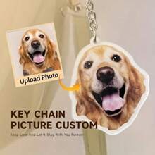 1 pièce Porte-clés photo personnalisé, porte-clés photo en acrylique pour animaux de compagnie, cadeau humoristique, cadeau mignon d'anniversaire, thème anime/dessin animé, design animal/peluche, porte-clés de fantaisie décoratif pour femme avec mousqueton, cadeau d'anniversaire ou de fête idéal
