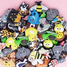 Fun & Creative! 20/30/50PCS Cartoon Animal Shoe Decorations Cartoon Animal Decor Set For Creative Fun