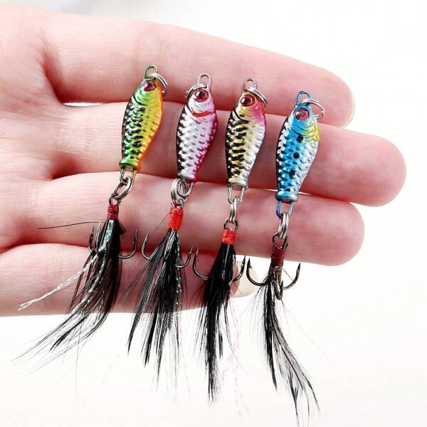 4pcs Micro Lure Soft Bait Sinker Fishing Lure For Freshwater Long Distance Casting