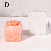 1 pieza Molde de vela con forma de caja de regalo de Navidad, molde de yeso o resina para jabón hecho a mano, decoración para fiestas navideñas y regalos manuales creativos - Blanco - Ver 10