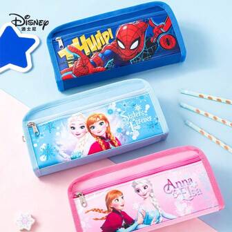 Disney Primary School Student Stationery Box Fashion Canvas Pencil Pouch Large Capacity Pencil Pouch Stationery Pencil Pouch, Back To School, School Supplies, Pencil Case, Pencil Pouch, School Bag