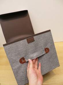 1 Stück faltbare Aufbewahrungsbox aus Leinen, Aufbewahrungskorb mit Deckel, kleine/mittlere/große Kleidungsaufbewahrungsbox, Organizer Box für den Schreibtisch, Kleideraufbewahrungswürfel, Aufbewahrungskorb mit großer Kapazität und Deckel
