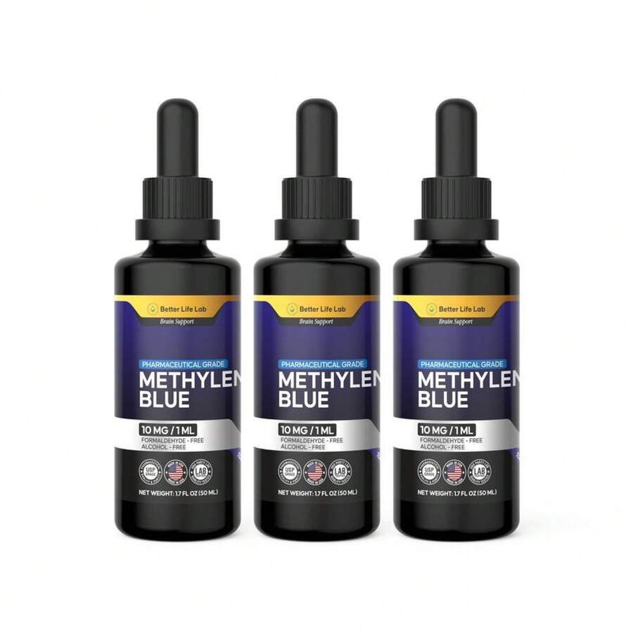 Pharma-Grade Methylene Blue Supplements – Enhance Focus, Memory & Cognitive Energy - 3 Pack - 查看 1