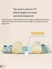 1 件婴儿荞麦枕，新生儿枕头，卡通防扁头枕，柔软透气幼儿午睡枕，育儿配件 - 小恐龍 - 查看 5