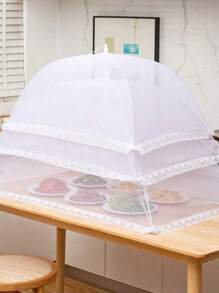 1pc Large Foldable Food CoverAnti-Fly Kitchen & Outdoor Camping Mesh Tent
