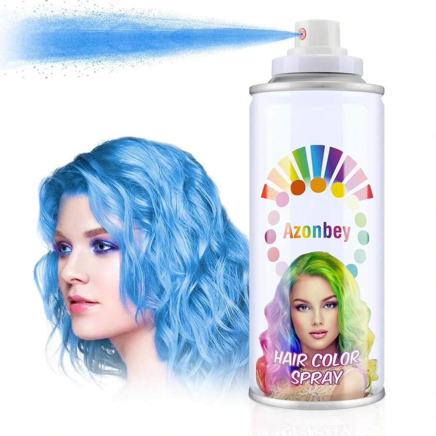 Hair Color Wax,Temporary Hair Wax Color, Hair Color Dye Pomades,Washable Hair Coloring Natural Hair Strong Style Gel Cream Hair Dye For Party,Hollowen,Cosplay. (Blue, 120ml) - 藍白色 - 查看 1