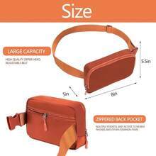 Bolsa de cintura, riñonera, bolsos cruzados para mujeres, bolsa de cintura para todo (negra) - Café - Ver 2