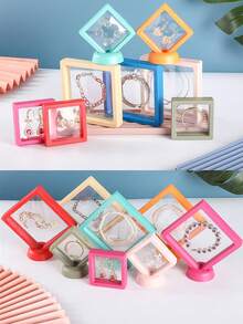 1set Multi-Color 3D Levitation Commemorative Coin Jewelry Display Stand, Collectible Figure Stand, Storage Box - Black - View 12