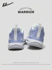 WARRIOR Zapatillas de correr de mujer de la nueva serie Warrior 2025, de corte bajo con cordones frontales, color morado, suela deportiva ligera, Top de malla transpirable, apropiadas para correr al aire libre, fitness, campus, ir y venir.