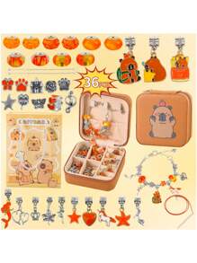 Kit créatif de fabrication de bracelets à perles pour enfants, fournitures artisanales de bijouterie DIY avec boîte-cadeau, cadeau d'anniversaire pour les petites filles
