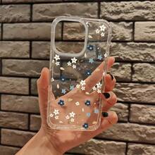 Funda para teléfono con diseño floral estético. Compatible con phone 16, 11, 15, 14, 13, 12 Pro y Plus. Funda transparente y bonita. Regalo ideal para cumpleaños de mujeres, adolescentes y mamás. - transparente - Ver 2