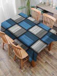 Toalha de mesa estampada com padrão geométrico, toalha de mesa moderna retangular/redonda de poliéster à prova d'água, toalha de mesa com impressão digital adequada para sala de estar, casa, jantar ao ar livre, mesa redonda pequena - Multicolorido - Ver 15