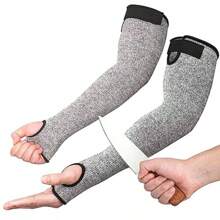 1 Pair Of Cut Resistant Sleeves With Thumb Holes, Level 5 Protection, Cut Resistant Safety Arm Sleeves, Arm Protectors, Gardening Arm Sleeves, Gardening Gloves, Welding Gloves