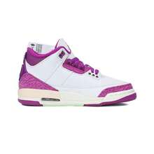 Nike Air Jordan 3 Retro (GS) 青少年时尚休闲篮球鞋 - 白紫色 - 查看 2