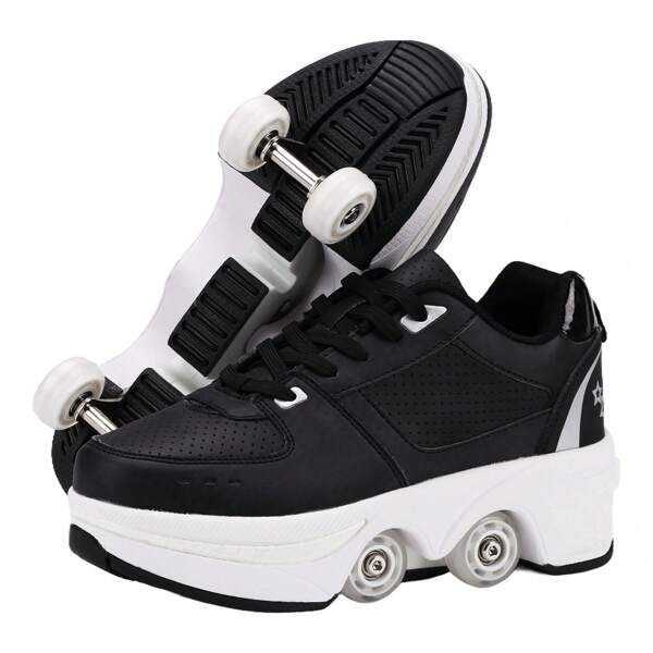 TWFJEL Schuhe mit rollen für mädchen, Roller Skate Shoes, Skateboardschuhe, Inline-Skate, verstellbar Damen Schuhe mit Rollen für mädchen  jungen