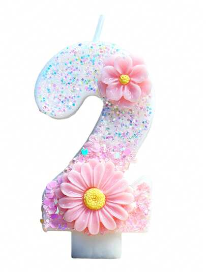 Nya födelsedagsljus med dubbla blommor och siffror, 0-9, 1:a, 2:a, 10:e, 11:e, 15:e, 16:e, 18:e, 20:e, 30:e, 40:e, 50:e, 60:e födelsedagsljus, blinkande serier, tårtljus, bakljus, stämningsdekor, lämplig för 1-100-års födelsedagsfest, nyårsfest, svensexa, årsdag, bröllop, damkväll