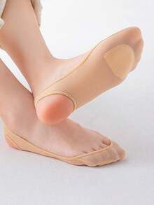 1/4/8双装 女士多色海绵底船袜，丝滑高跟袜，防滑隐形袜，浅口袜（无纸板），春夏款