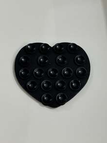 2/3/5 piezas Soporte de ventosa de silicona multifuncional cuadrado de 24 orificios y soporte de ventosa de silicona con forma de corazón de doble cara. La resistente ventosa de silicona fija el teléfono móvil para evitar que se caiga. Es adecuado para diversos escenarios como grabación de video y selfies