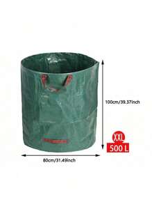 1 Stück wasserundurchlässiger Blatt-Sack mit großem Volumen, faltbarer Garten/Außen Müll-Sammel-Sack