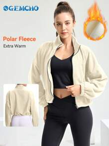 GEMCHO Abrigo casual de mujer con forro de piel sintética y aislamiento, engrosado y con forro polar para otoño e invierno