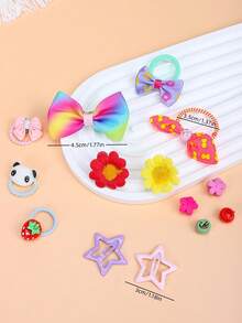 820pcs/Set Pink Girly Hair Accessories Set, Includes Flower Hair Clips, Colorful Hair Ties, Rhinestone Decorations & More Cute Items - Suitable For Girls And Women, Create Sweet Hairstyles For Daily, Party, Outings, A Thoughtful Gift For Girls To Easily Achieve A Youthful Look, Hair Bands, Claw Clips - Multicolor - View 10